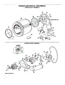 03 - Drum & Duct Assembly parts for Ge Dryer DDC4497AJL from AppliancePartsPros.com