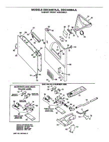 04 - Cabinet Front Assembly parts for Ge Dryer DDC4497AJL from AppliancePartsPros.com