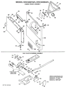 05 - Cabinet Front Assembly parts for Ge Dryer DDC4498AFL from AppliancePartsPros.com