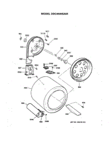 05 - Section5 parts for Ge Dryer DDC4500SAM from AppliancePartsPros.com