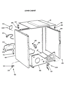 04 - Lower Cabinet parts for Ge Dryer DDC4500SGM from AppliancePartsPros.com