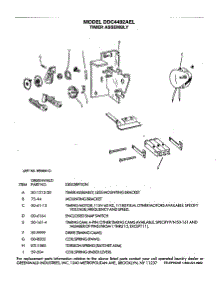 05 - Timer Assembly parts for Ge Dryer DDC4580BCL from AppliancePartsPros.com