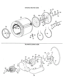04 - Drum & Heater Asm. parts for Ge Dryer DDC5000FAL from AppliancePartsPros.com