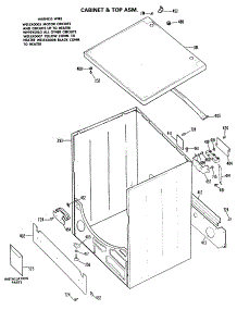 03 - Cabinet & Top Asm. parts for Ge Dryer DDC5000FBL from AppliancePartsPros.com