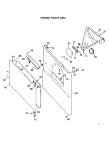 03 - Cabinet Front Asm. parts for Ge Dryer DDC5000MBL from AppliancePartsPros.com