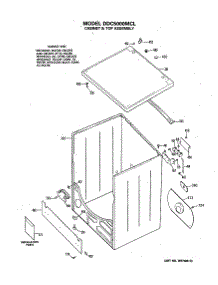 02 - Cabinet & Top Assembly parts for Ge Dryer DDC5000MCL from AppliancePartsPros.com