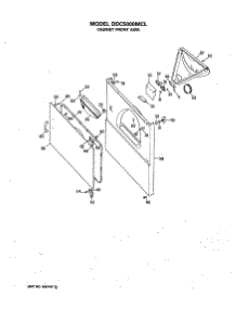 03 - Cabinet Front Asm. parts for Ge Dryer DDC5000MCL from AppliancePartsPros.com