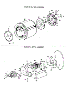 04 - Drum & Heater Assembly parts for Ge Dryer DDC5400PAL from AppliancePartsPros.com