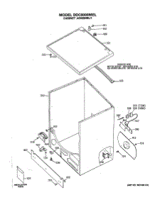 02 - Cabinet Assembly parts for Ge Dryer DDC6000MEL from AppliancePartsPros.com