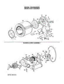 03 - Drum & Duct Assembly parts for Ge Dryer DDC6000MEL from AppliancePartsPros.com