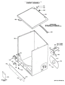 02 - Cabinet Assembly parts for Ge Dryer DDC6400PAL from AppliancePartsPros.com