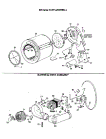 03 - Drum & Duct Assembly parts for Ge Dryer DDC6400PBL from AppliancePartsPros.com