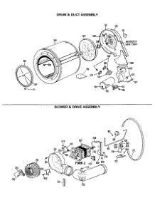 03 - Drum & Duct Assembly parts for Ge Dryer DDC6400PCL from AppliancePartsPros.com