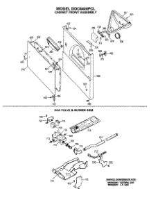 04 - Cabinet Front Assembly parts for Ge Dryer DDC6400PCL from AppliancePartsPros.com