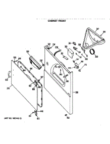 03 - Cabinet Front parts for Ge Dryer DDE4000MCL from AppliancePartsPros.com