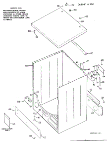 02 - Cabinet & Top parts for Ge Dryer DDE5109VML from AppliancePartsPros.com