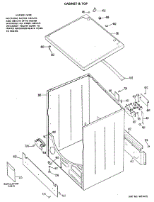 02 - Cabinet & Top parts for Ge Dryer DDE5207MAL from AppliancePartsPros.com