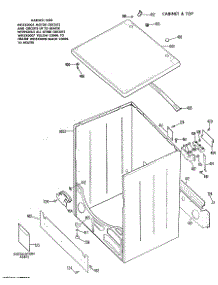 02 - Cabinet & Top parts for Ge Dryer DDE5211GAL from AppliancePartsPros.com