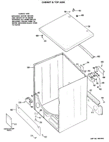 02 - Cabinet & Top Asm. parts for Ge Dryer DDE6407LAL from AppliancePartsPros.com