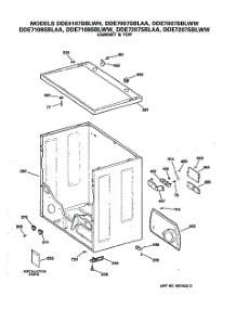 03 - Section3 parts for Ge Dryer DDE7109SBLAA from AppliancePartsPros.com