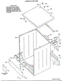 02 - Cabinet & Top Asm. parts for Ge Dryer DDE7109VNL from AppliancePartsPros.com