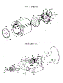 04 - Drum & Heater Asm. parts for Ge Dryer DDE7200RALWW from AppliancePartsPros.com