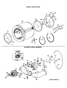 04 - Drum & Heater Asm. parts for Ge Dryer DDE7206MBL from AppliancePartsPros.com