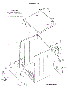 02 - Cabinet & Top parts for Ge Dryer DDE7209RALAA from AppliancePartsPros.com