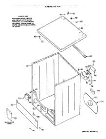 03 - Cabinet & Top parts for Ge Dryer DDE7608MCL from AppliancePartsPros.com
