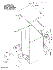 03 - Cabinet & Top parts for Ge Dryer DDE7900GAL from AppliancePartsPros.com