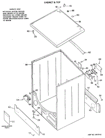 04 - Cabinet & Top parts for Ge Dryer DDE7900GDL from AppliancePartsPros.com