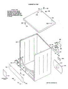 02 - Cabinet & Top parts for Ge Dryer DDE7900RALAA from AppliancePartsPros.com
