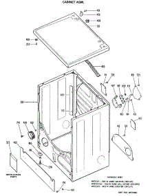 02 - Cabinet Asm. parts for Ge Dryer DDE8107MAL from AppliancePartsPros.com