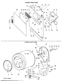 03 - Section3 parts for Ge Dryer DDE8107MAL from AppliancePartsPros.com