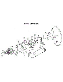 04 - Blower & Drive Asm. parts for Ge Dryer DDE8107MAL from AppliancePartsPros.com
