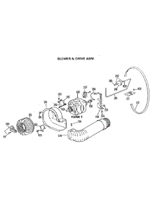 04 - Blower & Drive Asm. parts for Ge Dryer DDE8109VML from AppliancePartsPros.com
