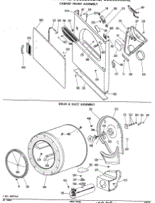 03 - Cabinet Front Assembly parts for Ge Dryer DDE8200DAL from AppliancePartsPros.com