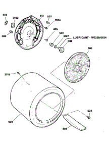 04 - Section4 parts for Ge Dryer DDE8500RAM from AppliancePartsPros.com