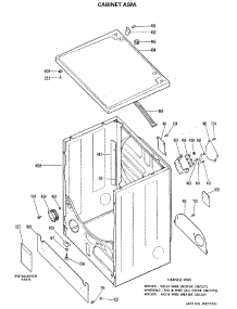 02 - Cabinet Asm. parts for Ge Dryer DDE9200GBL from AppliancePartsPros.com