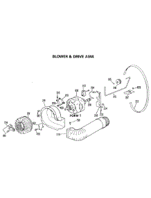 04 - Blower & Drive Asm. parts for Ge Dryer DDE9200GBL from AppliancePartsPros.com