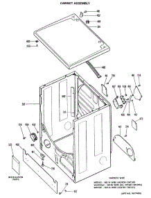 02 - Cabinet Assembly parts for Ge Dryer DDE9300LAL from AppliancePartsPros.com