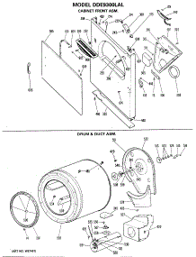 03 - Cabinet Front Asm. parts for Ge Dryer DDE9300LAL from AppliancePartsPros.com