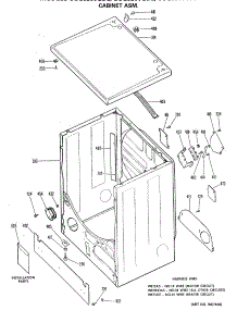 02 - Cabinet Asm. parts for Ge Dryer DDE9300LBL from AppliancePartsPros.com