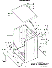 02 - Cabinet Assembly parts for Ge Dryer DDE9600MBL from AppliancePartsPros.com