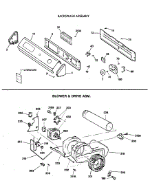 02 - Backsplash Assembly parts for Ge Dryer DDE9605SBMAA from AppliancePartsPros.com