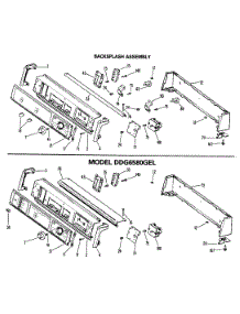 02 - Backsplash Assembly parts for Ge Dryer DDG4580GEL from AppliancePartsPros.com