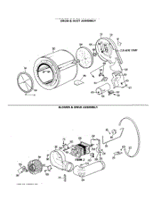 03 - Drum & Duct Assembly parts for Ge Dryer DDG5180RALWW from AppliancePartsPros.com