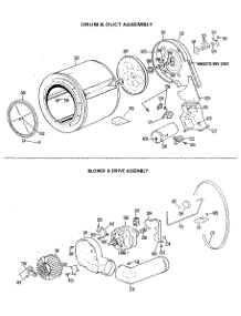 03 - Drum & Duct Assembly parts for Ge Dryer DDG5189VTL from AppliancePartsPros.com
