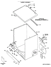 02 - Cabinet Assembly parts for Ge Dryer DDG5886MBL from AppliancePartsPros.com