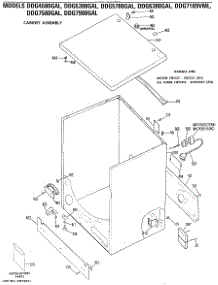 03 - Cabinet Assembly parts for Ge Dryer DDG6380GAL from AppliancePartsPros.com